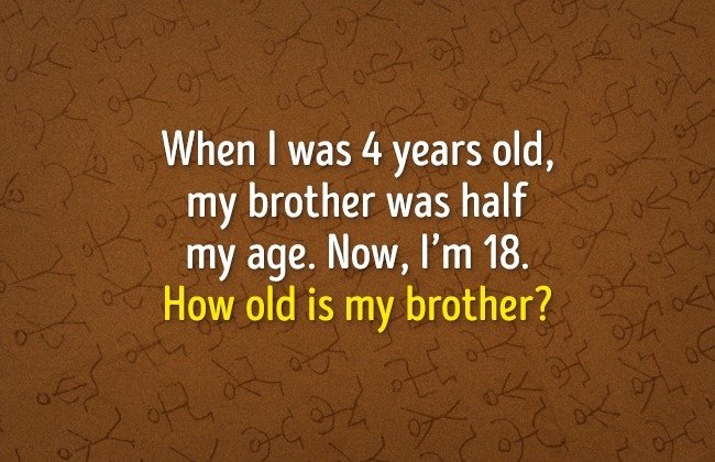 Hỏi em trai tôi bao nhiêu tuổi? Hỏi em trai tôi bao nhiêu tuổi?