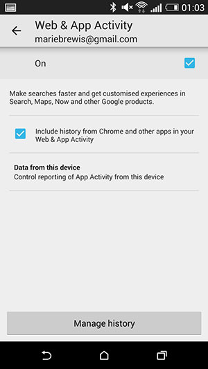 Truy cập Web & App Activity