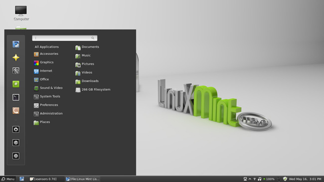 Giao diện Linux Mint Giao diện Linux Mint