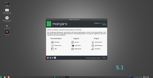 Giao diện Manjaro Giao diện Manjaro