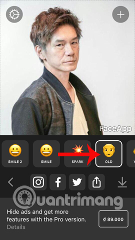 Biến đổi khuôn mặt già nua 