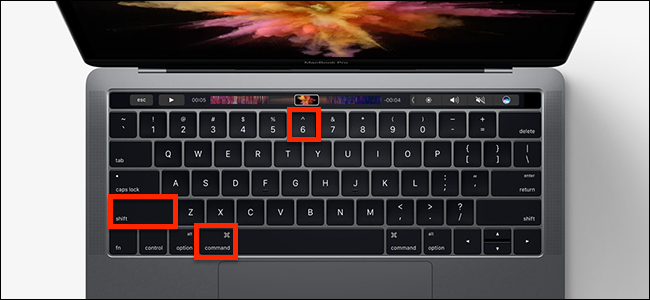 Phím tắt chụp ảnh màn hình Touch Bar