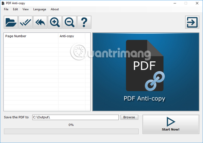 Giao diện chính PDF Anti-copy