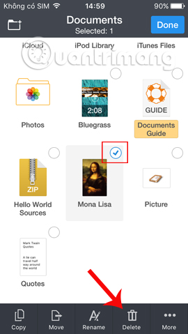 Xóa file hình ảnh
