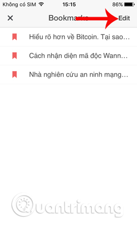 Chỉnh sửa bookmark