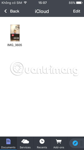 Thư mục lưu trữ file iCloud