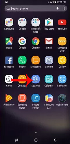 Nhấn chọn Settings trên giao diện