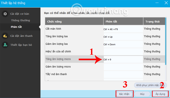 Thêm phím tắt cho tùy chọn thiết lập TalkTV Thêm phím tắt cho tùy chọn thiết lập TalkTV