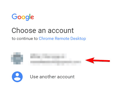 Chọn tài khoản Google