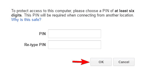 Nhập mã Pin cho máy tính