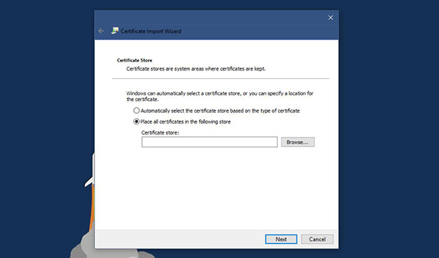 Chọn nơi lưu trữ 