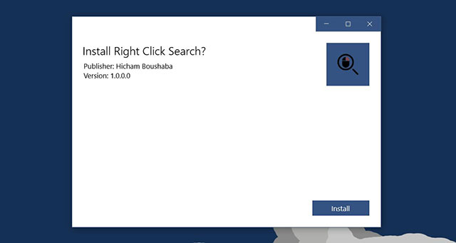 Cài đặt Right Click Search