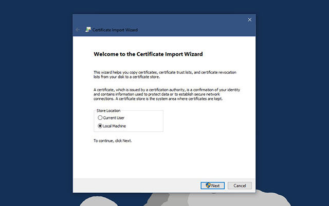 Các bước wizard đơn giản