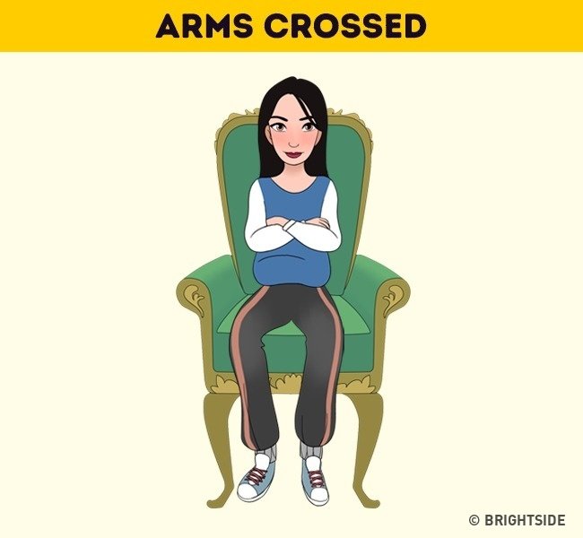 Ngồi khoanh tay trước ngực Ngồi khoanh tay trước ngực