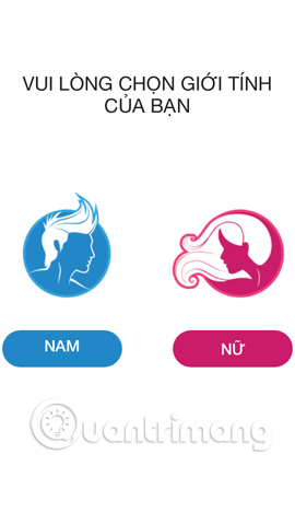 Lựa chọn giới tính sử dụng FaceArt