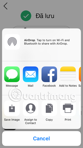 Chọn ứng dụng chia sẻ ảnh