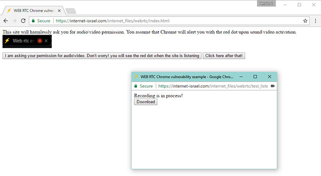Cửa sổ popup khi ghi âm, ghi hình Cửa sổ popup khi ghi âm, ghi hình