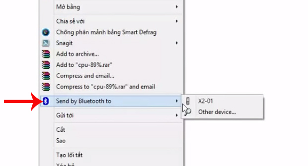 Gửi dữ liệu qua Bluetooth