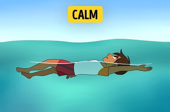 Nếu mặt nước lặng, tốt nhất nên bơi ngửa