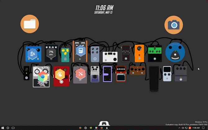 Giao diện màn hình Windows có thêm Rainmeter
