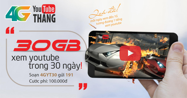 Gói 4G Youtube của Viettel