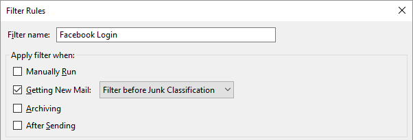 Chọn Getting New Mail để lọc tất cả thư đến Chọn Getting New Mail để lọc tất cả thư đến