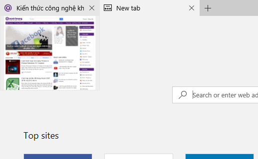 Tab Preview trên Microsoft Edge