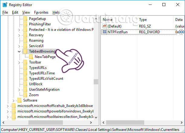 Tìm kiếm thư mục trong Registry Editor