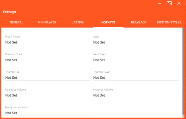 Thiết lập các hotkey