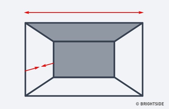 Chọn cùng một màu cho bức tường phía sau và trần nhà Chọn cùng một màu cho bức tường phía sau và trần nhà