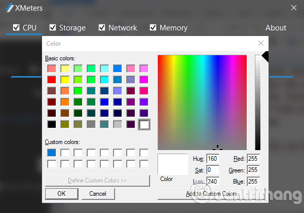 Thay đổi màu hiển thị Thay đổi màu hiển thị