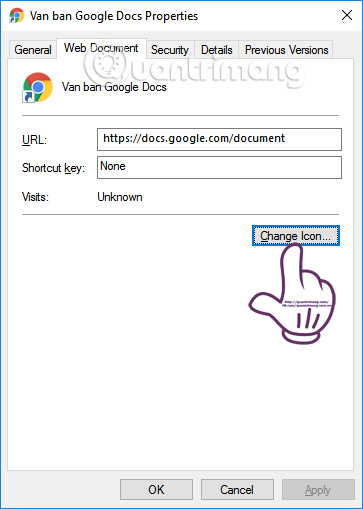 Cách tạo biểu tượng Google Docs trên máy tính