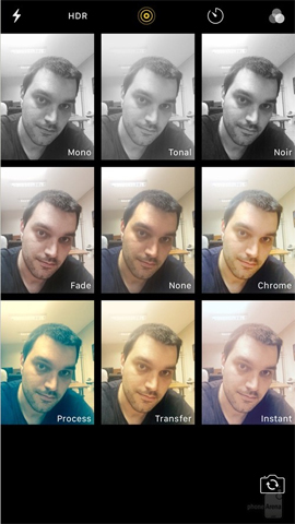 Giao diện chế độ chụp ảnh iOS 10