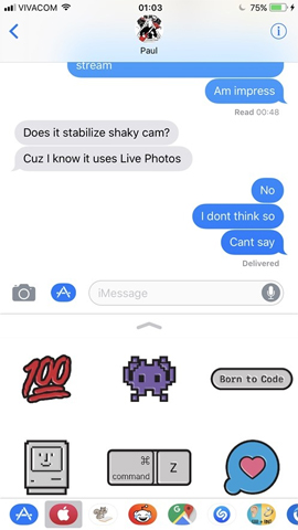 Thêm công cụ iMessage iOS 11