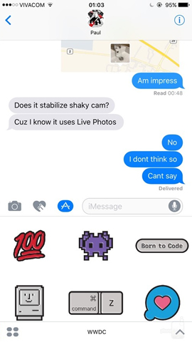 Giao diện iMessage iOS 10