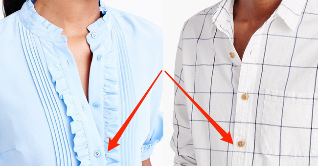 Sự khác biệt giữa áo sơ mi nữ và nam 