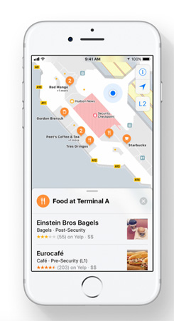 Maps hiển thị hướng đi trong nhà