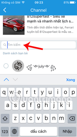 Tìm kiếm bạn bè chia sẻ