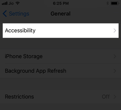 Nhấn chọn Trợ năng 
