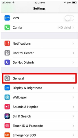 Cài đặt chung trên thiết bị