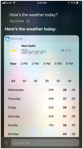 Kết quả tìm kiếm bằng nội dung trên Siri