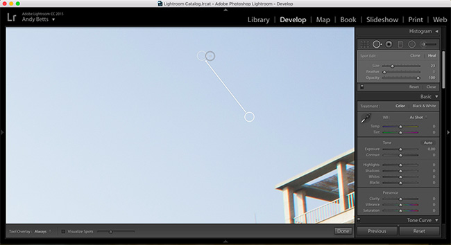 Xóa bụi bằng Spot Removal Tool Xóa bụi bằng Spot Removal Tool
