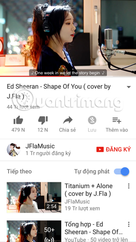 Video Youtube hiện phụ đề