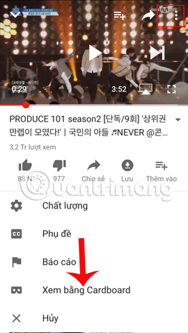 Xem video bằng Cardboard