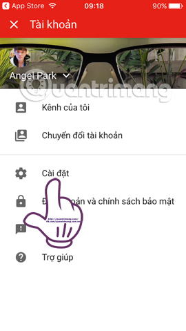 Cài đặt Youtube