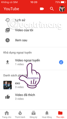 Video Youtube ngoại tuyến