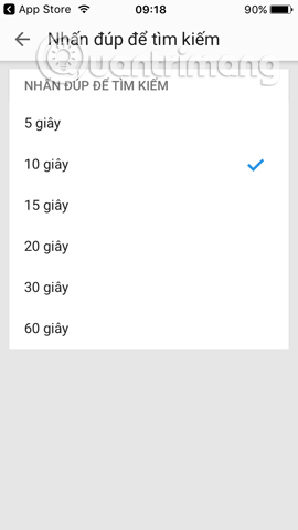 Thay đổi thời gian tua video
