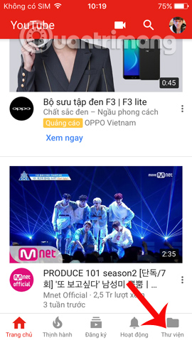 Thư viện video Youtube