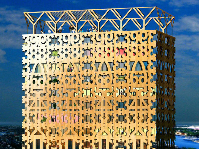 Bản kế hoạch tòa nhà bằng gỗ ở Stockholm