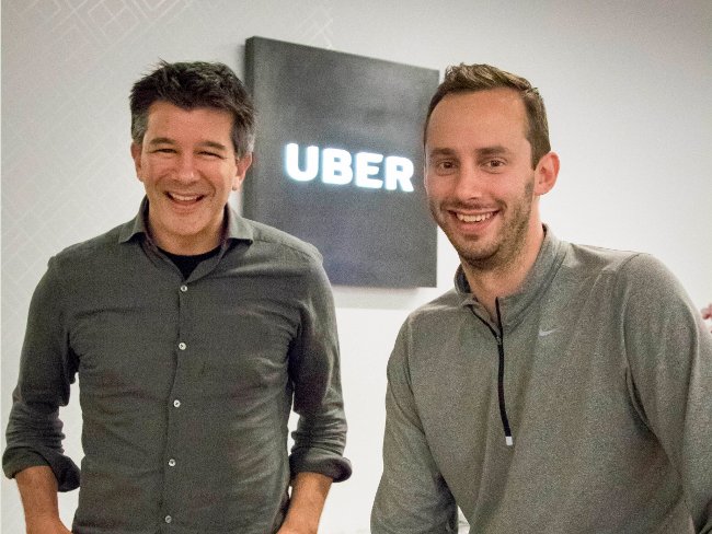 Kalanick và kỹ sư Uber Anthony Levandowski